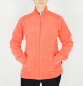Womens Jack Wolfskin Moon Track 1700301 Hot Coral Zip Up Warm Fleece Sweatshirt